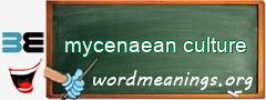 WordMeaning blackboard for mycenaean culture